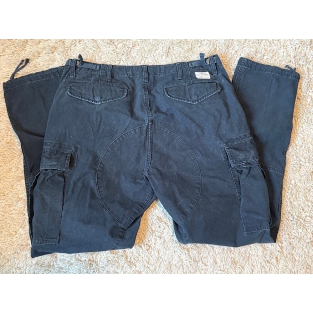 Polo Ralph Lauren Utility Surplus Chino Cargo Pants 34x32 Black 100% Cotton - Picture 6 of 8